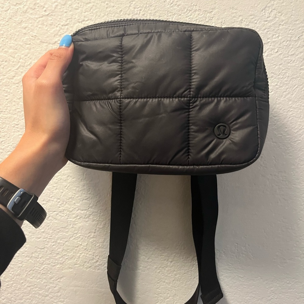 lululemon athletica Black Quilted belt Bag